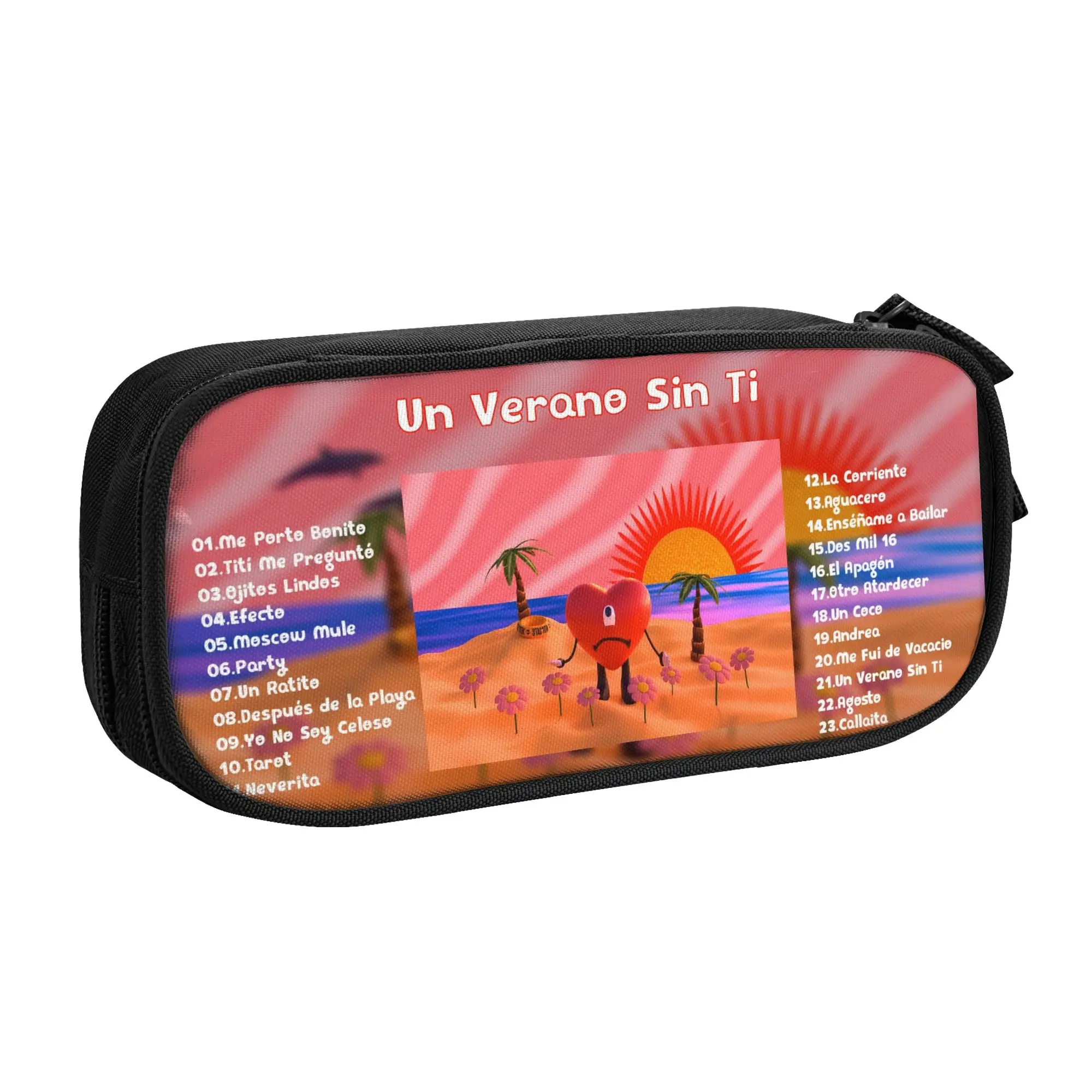 

Fashion Bad Bunny Pencil Case Un Verano Sin Ti Pencil Box Pen Holder for Girl Boy Big Bags Students School Gifts Stationery