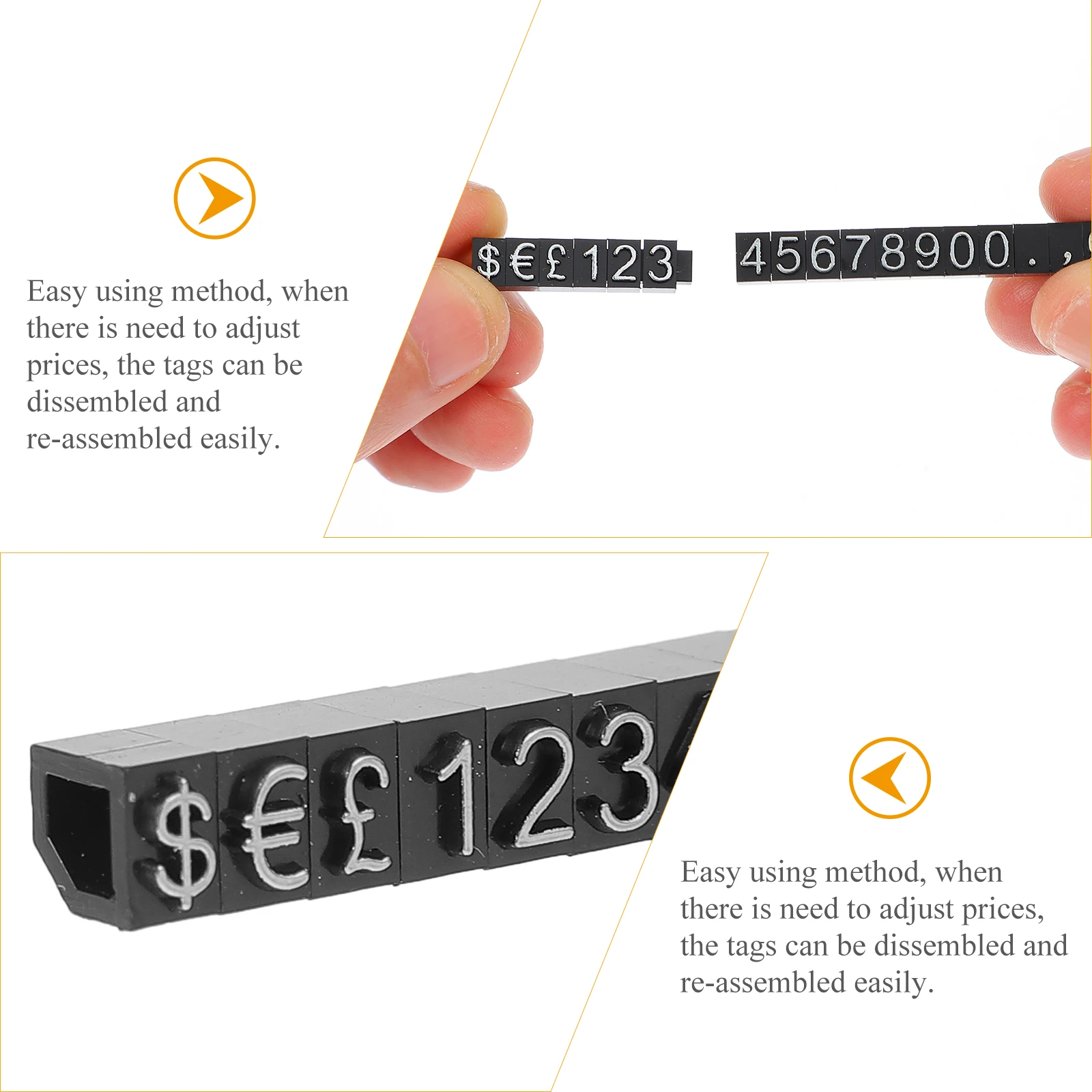 

10Pcs Price Tags Display Number Price Labels for Jewelry Watch Ring Necklace Supermarket Store Shop Commodity Advertising Sign