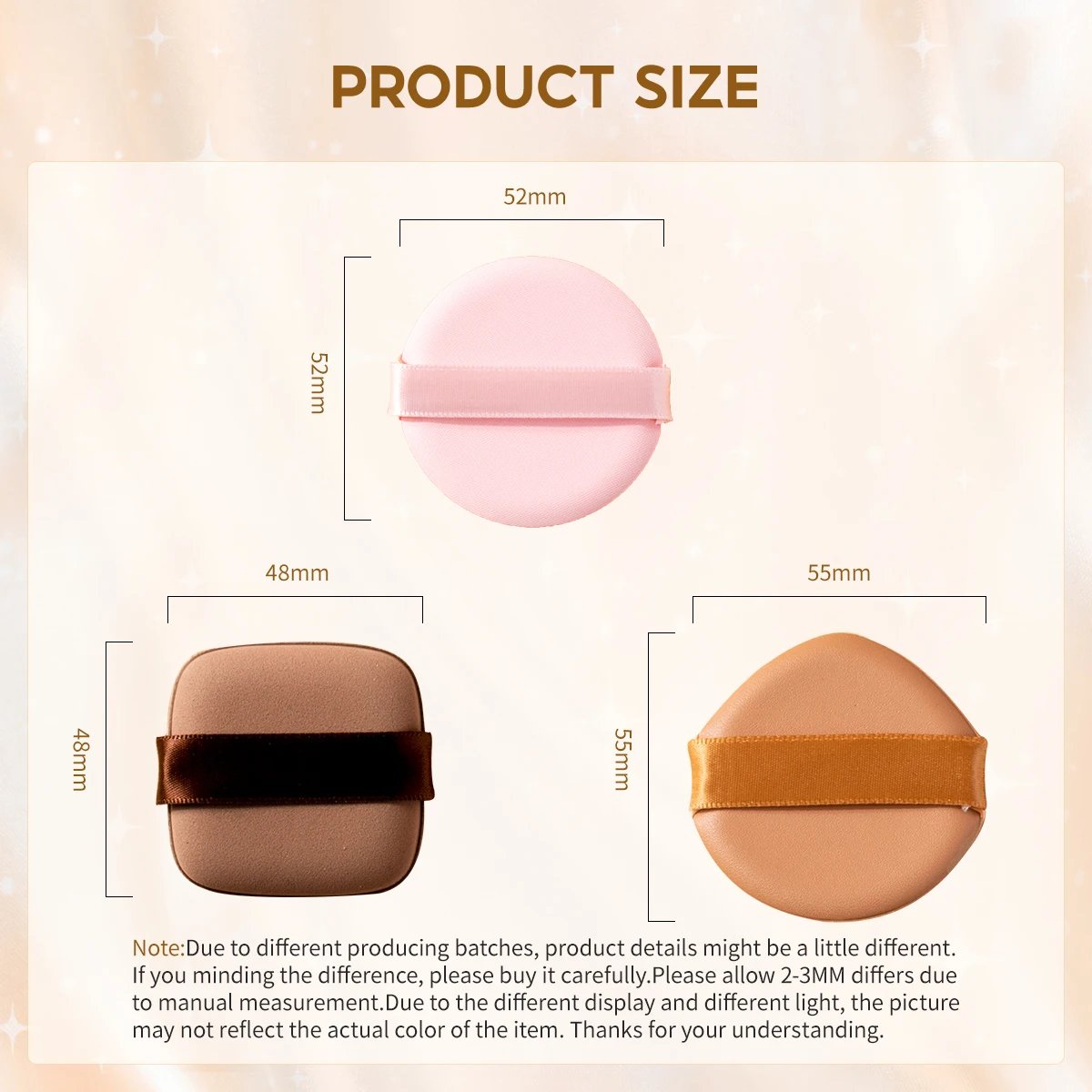 OVW Cosmetic Puff Face Makeup Sponge Cosmetics Soft Cotton Powder Puff Women Makeup Puff Tools