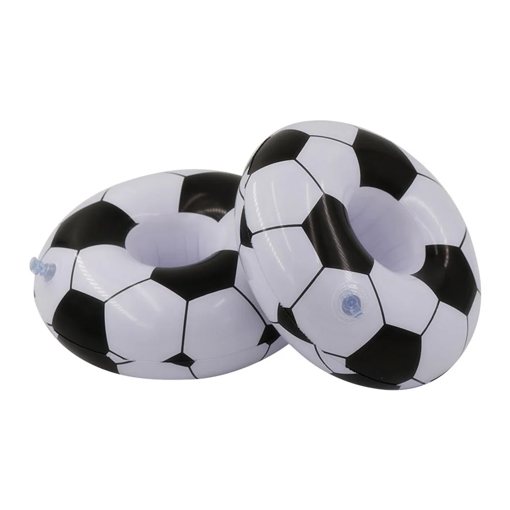 4 قطعة نفخ الكرتون نمط العائمة كأس حصيرة لشاطئ بركة حفلة الأحداث الاستوائية البلاستيكية حامل مشروبات دائم #4