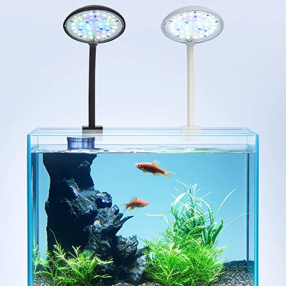 LED Aquarium Light, Clip-on Aquarium Light With 48 LEDs Beads, Intelligent Controller Settings, USB Mini Energy Saving