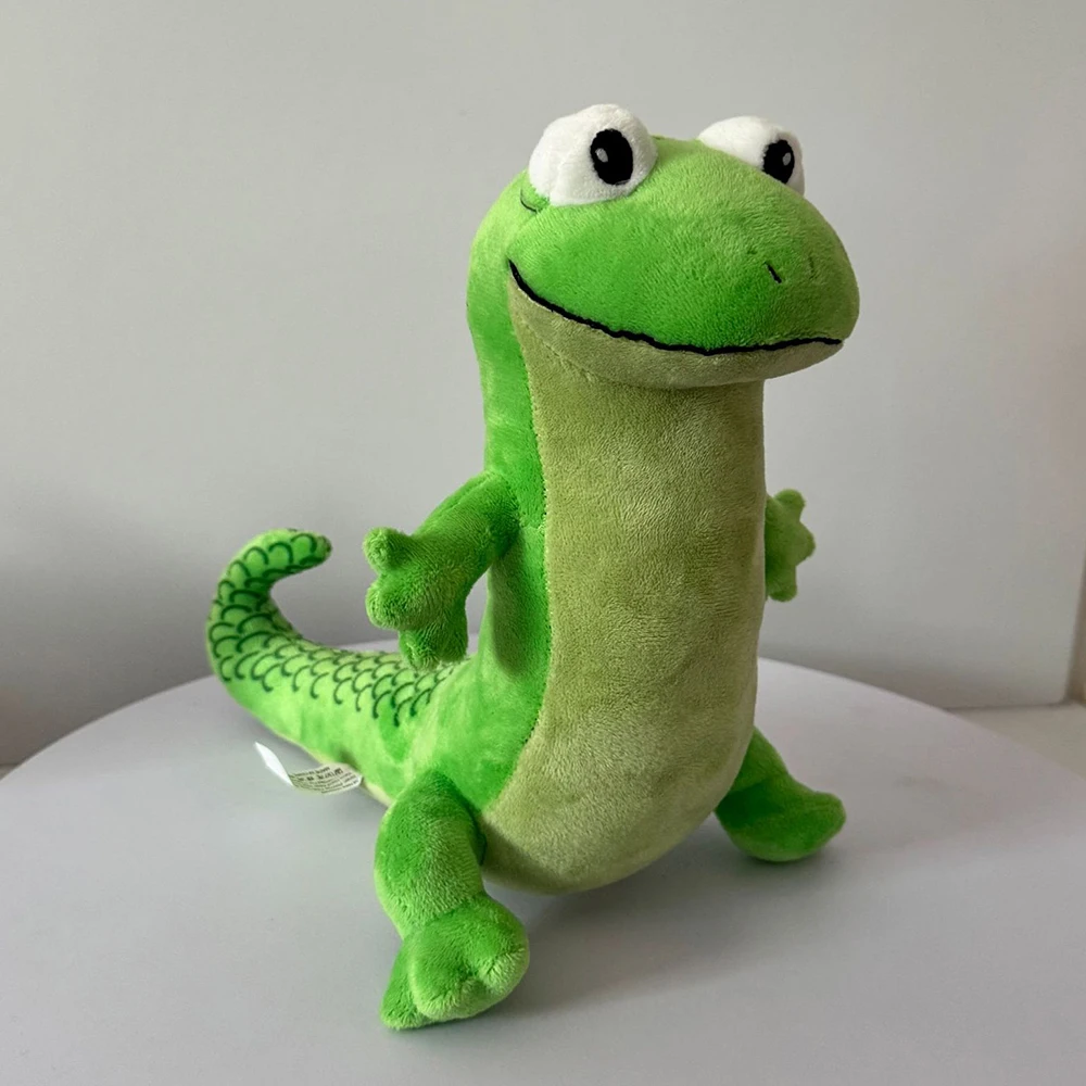 Peluche de Lagarto Hoppers Lizard Tom, 25 cm de Altura, Decoración, Almohada de Peluche de Lagarto Verde, Regalo de Cumpleaños, Juguetes