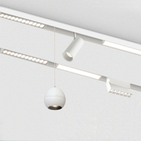 White Smart LED Magnetic Track Lighting System 48V Dimmable Magnetic Track Light DALI Tuya Zigbee Ceiling Magnet Rail Lamp