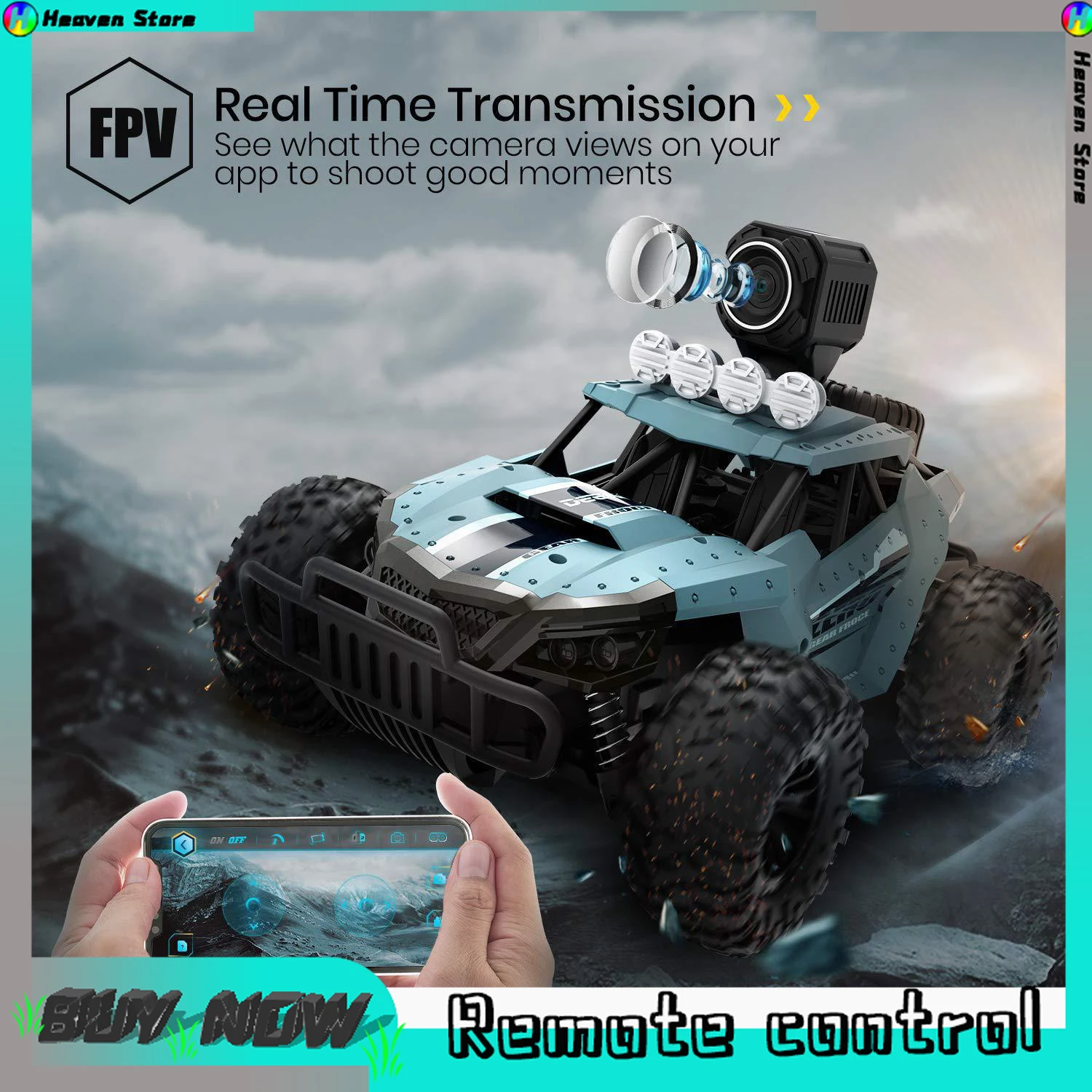 

Rc1:16 Remote-controlled Car 720p High-definition Fpv Camera Hd Remote-controlled Car Toy Best-selling Item Gift For Children