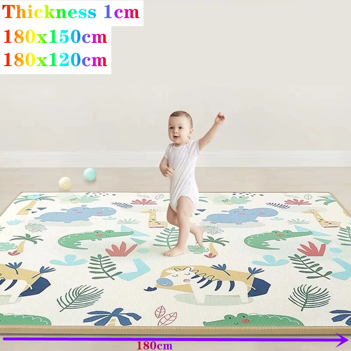 Non-toxic Thick 1CM EPE Baby Activity Gym Baby Crawling Play Mats Carpet Baby Game Mat for Children's Safety Rug Folding Sending