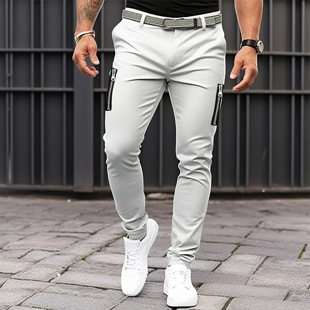 2025 Pantalones chinos elásticos ajustados para hombre de moda, flex frontal plano informal para comodidad durante todo el día