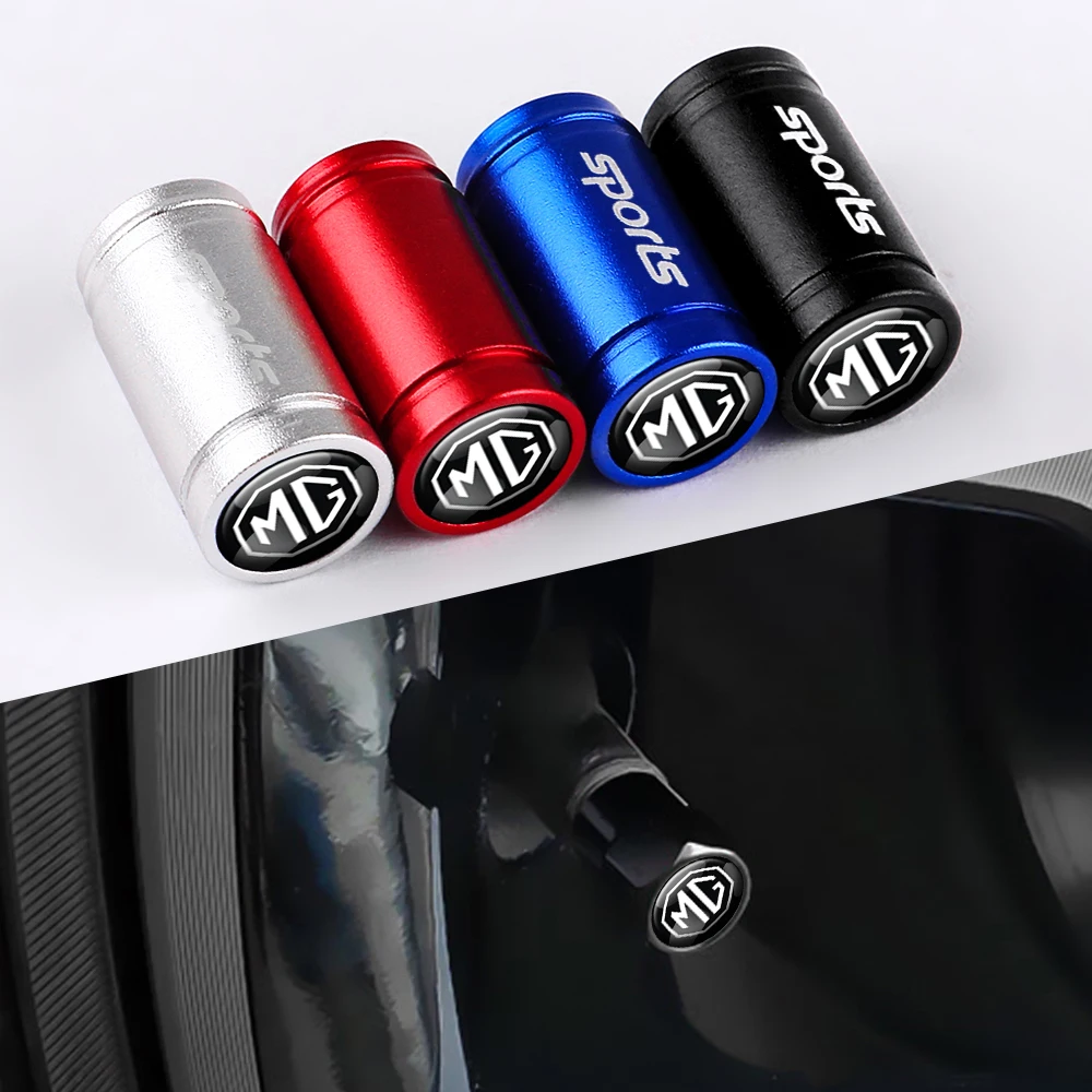 

4Pcs Car Tire Valve Stems Cover Auto Emblem Style Tire Valve Cap Accessories For Morris Garages MG ZS 5 7 6 Cyberster MG4 MARVEL