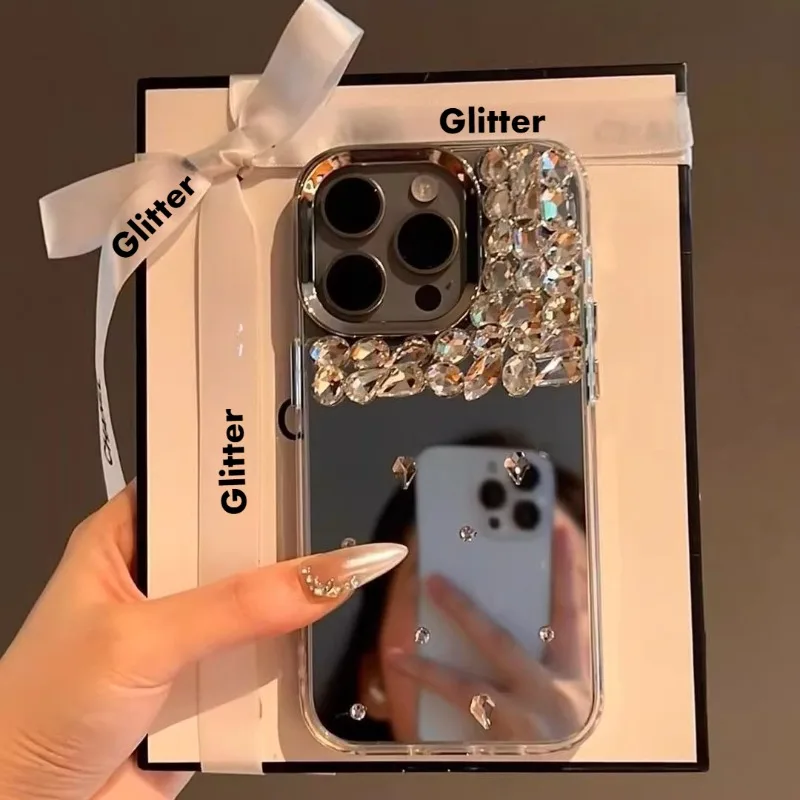 ミラーグリッターケース Xiaomi 17 Pro Max 15T Pro Poco C75 C71 C65 C61 C55 C51 C50 C40 C31用 3Dダイヤモンド輝くソフトカバー