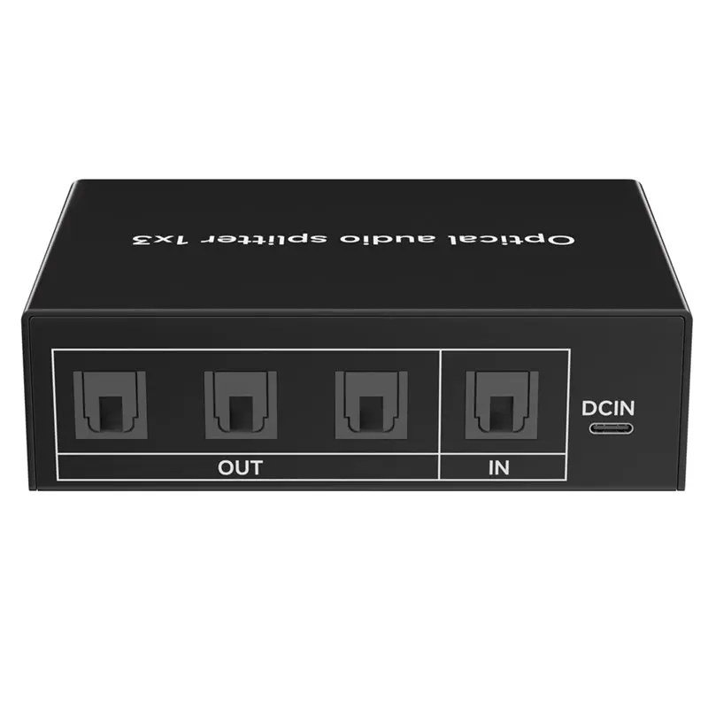 T23C Digital Audio Splitter Optical Fiber 1 In 3 Out Distributor High Fidelity SPDIF Connection To Subwoofer Aplitter