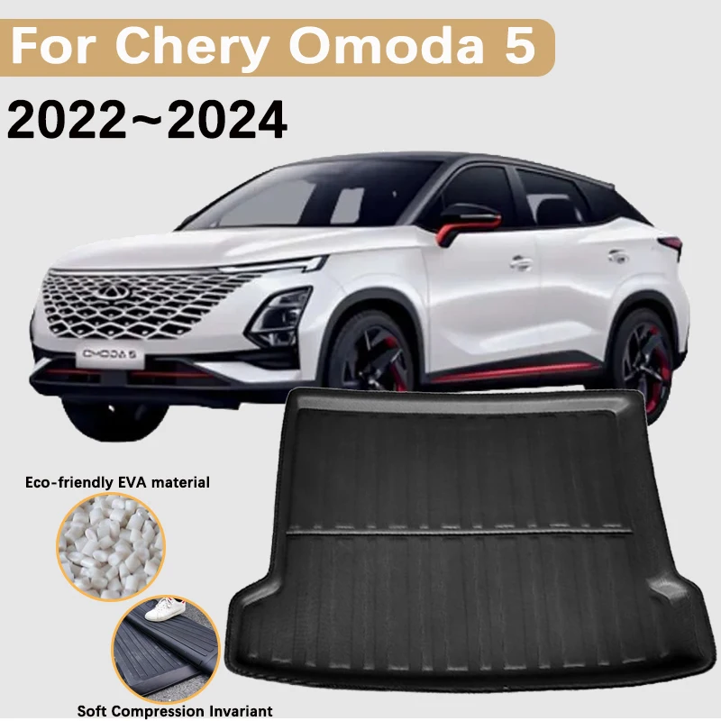 

Car Rear Trunk Mats for Chirey Chery Omoda 5 C5 Fownix FX 2022 2023 2024 Cargo Liner Waterproof Carpet Storage Pad EVA Material