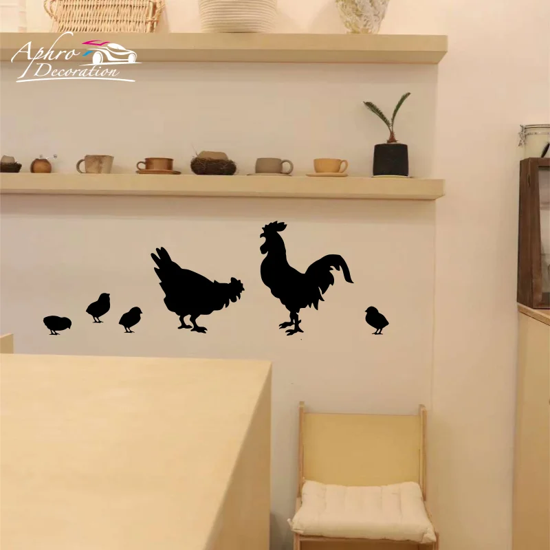 

Rooster Chicken Baby Chicks Family Wall Decal Kitchen Wall Sticker Vinyl Home Decor Farmhouse Wallpaper Removable Murals