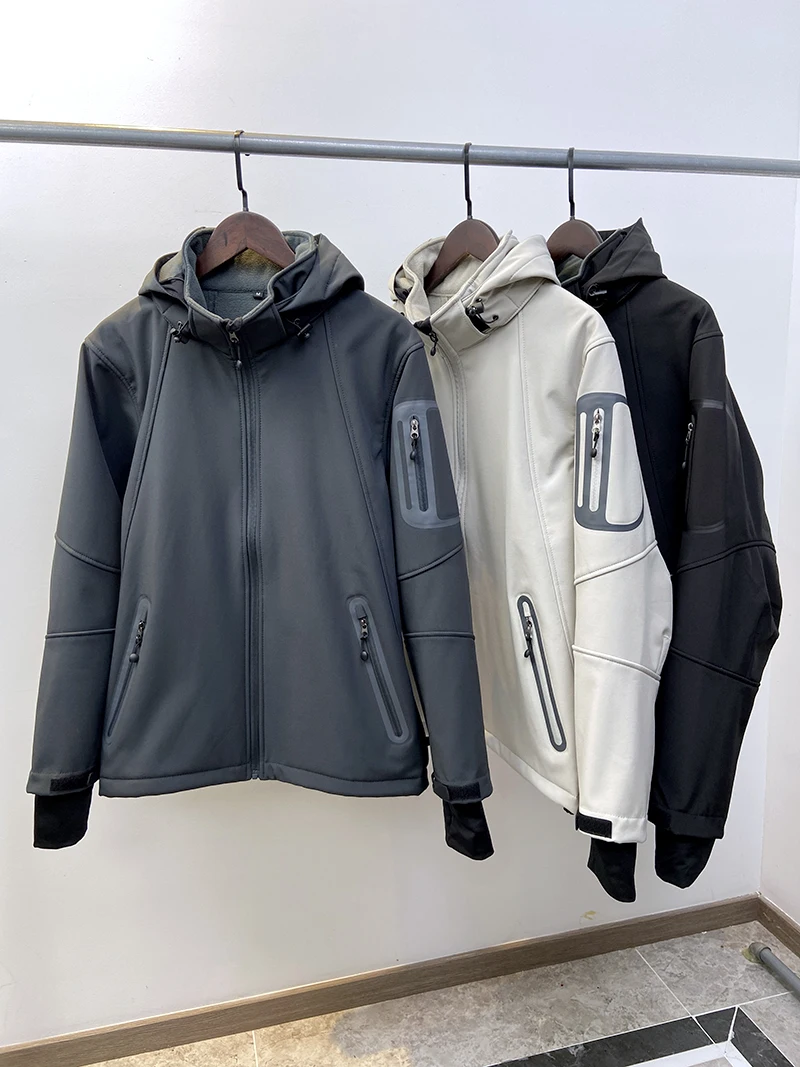 

Мужская демисезонная куртка Dixiang Bird Softshell с флисовой подкладкой, ветрозащитная, для активного отдыха, модная верхняя одежда