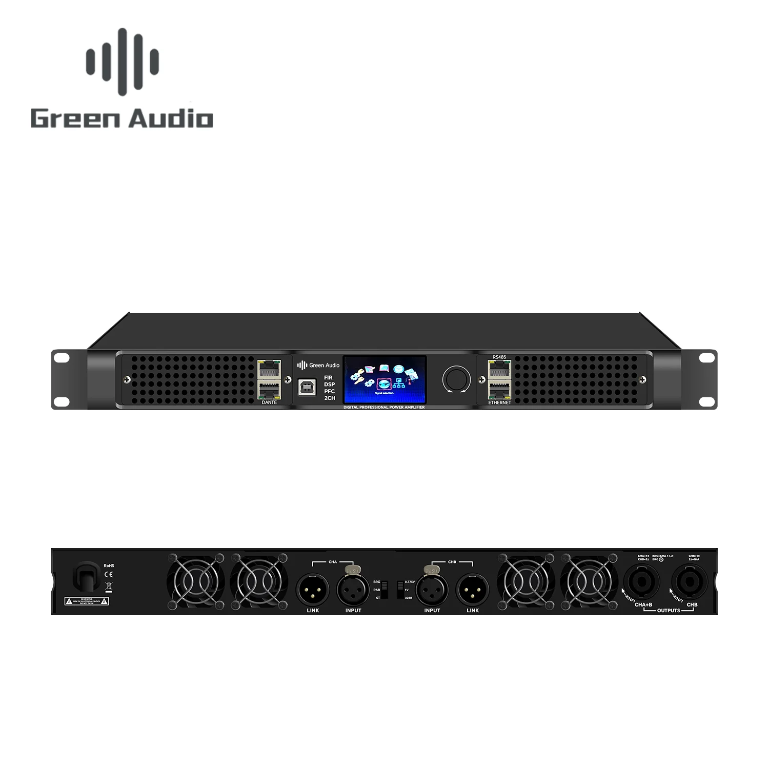 2 Channel Digital Amplifier Integrated DSP Processor Professional Stage Power Gear