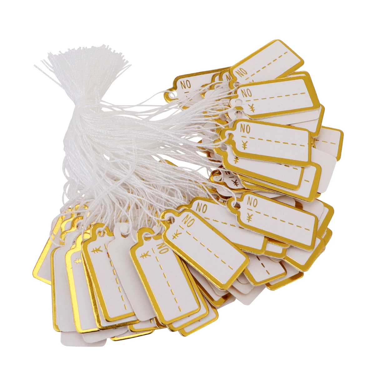 500 Pcs Jewelry Price Tag Tabs Paper Material Creative Shape Bright for Store Necklace Grocery Label