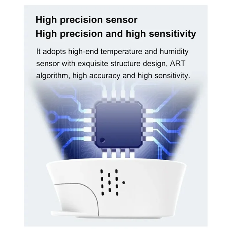HRBAJ-Tuya Wifi Temperature Humidity Sensor Indoor Hygrometer Thermometer Detector Smart Life App Battery Or USB Powered