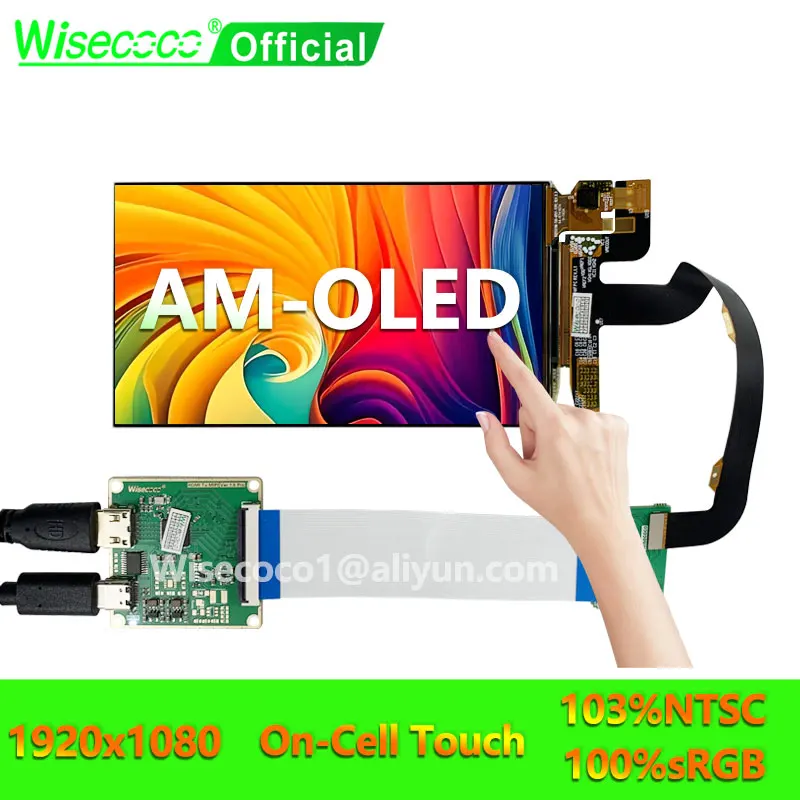 Wisecoco 5.5 Inch OLED Display AMOLED 1920x1080 On-Cell Touch Screen For Raspberry Pi4 PS4 Game Console Camera TV Box 60HZ