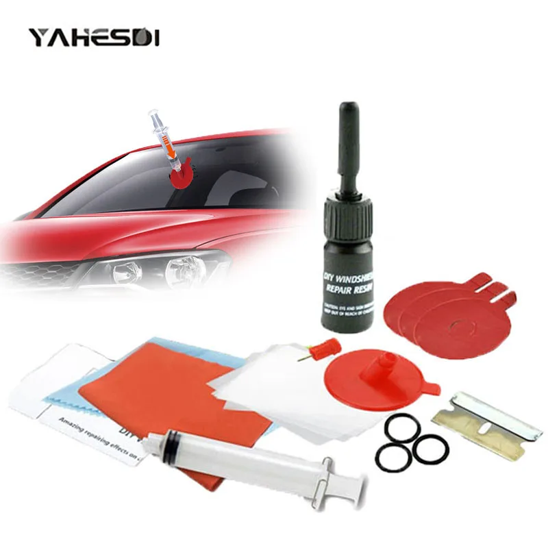 DIY Car Windshield Repair Kit Cracked Glass Repair Tools Windscreen Crack Chip Scratch Restore Repair Set Auto Accessories