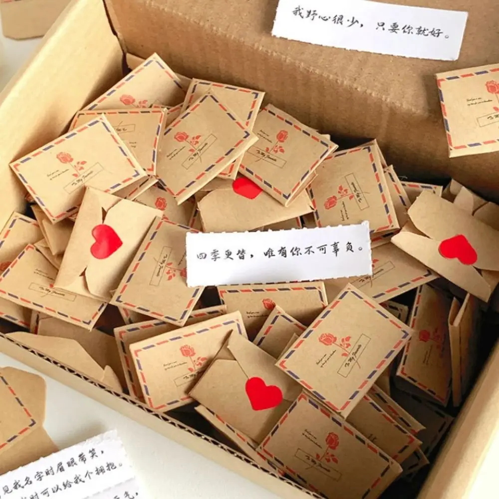 Minijuego de letras de amor, regalos sorpresa hechos a mano, mensajes de amor, manualidades de papel, 100