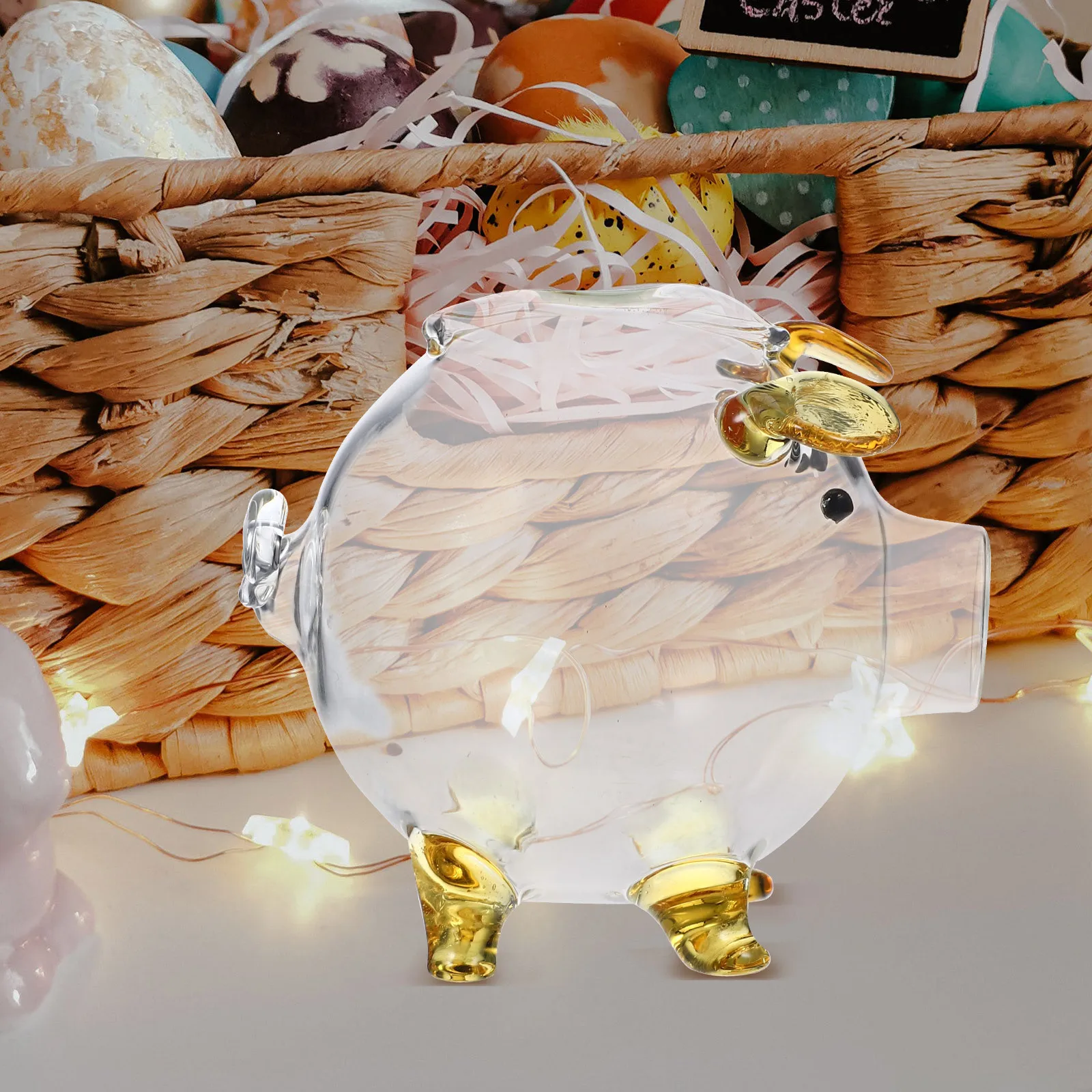 

Piggy Bank Cute Money Jar for Adults Saving Reusable Tin Clear Transparent Pigcoin Banks