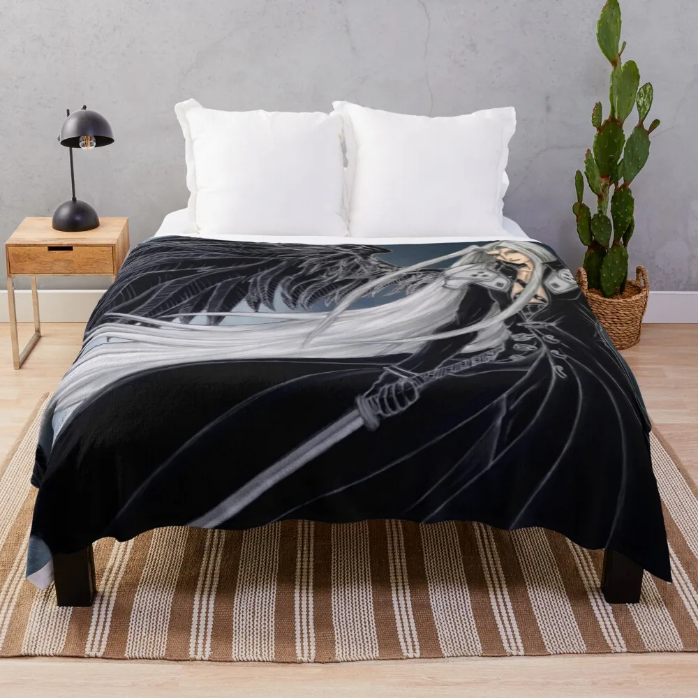 

Sephiroth - The One Winged Angel Throw Blanket Cozy Home Blanket Gift for Christmas Holiday