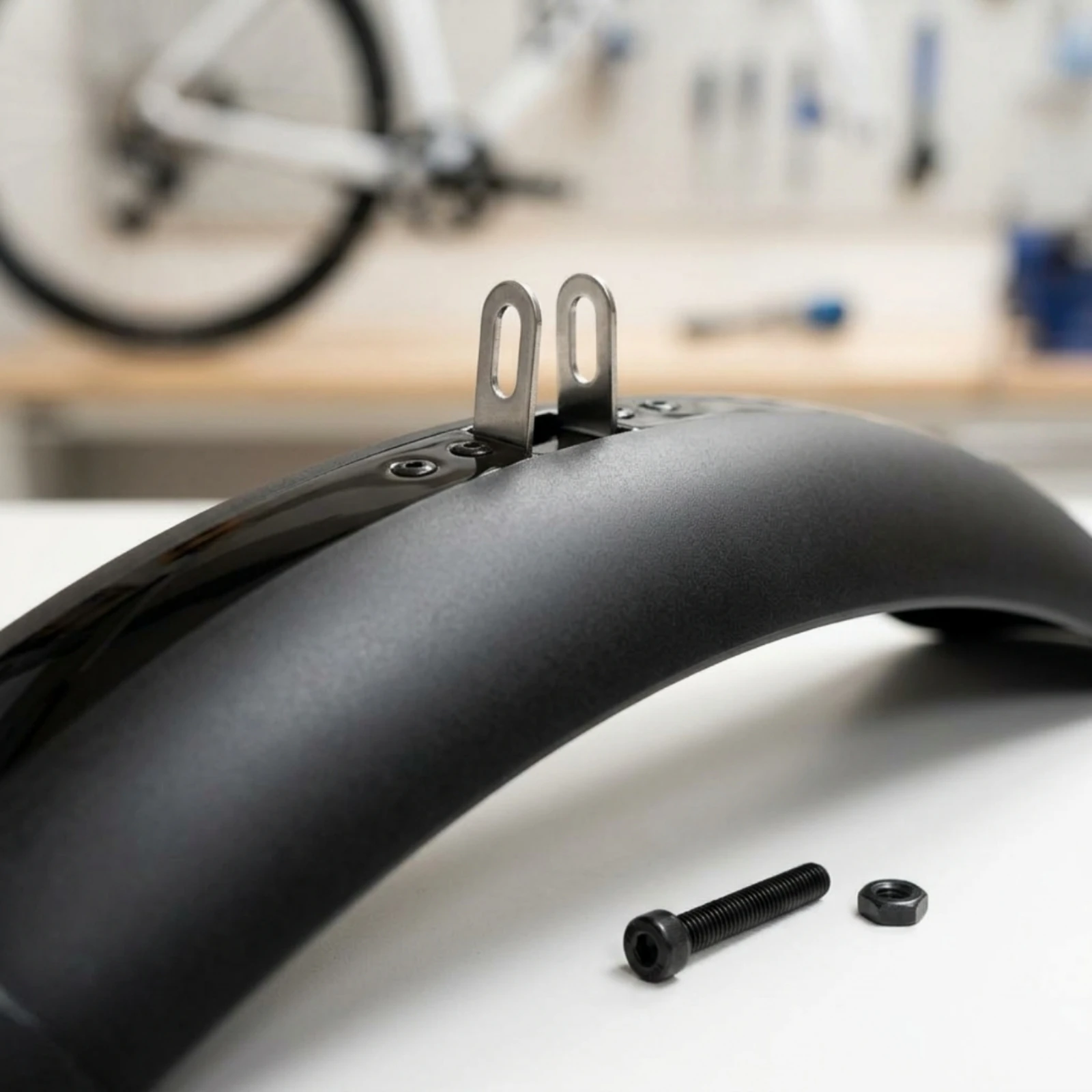 Plus-Size Tire Bike Fenders Black Front Mudguard Front Mudguard Easy to Install Snow Cycle Mudguard Lightweight for Cyclists - view 6