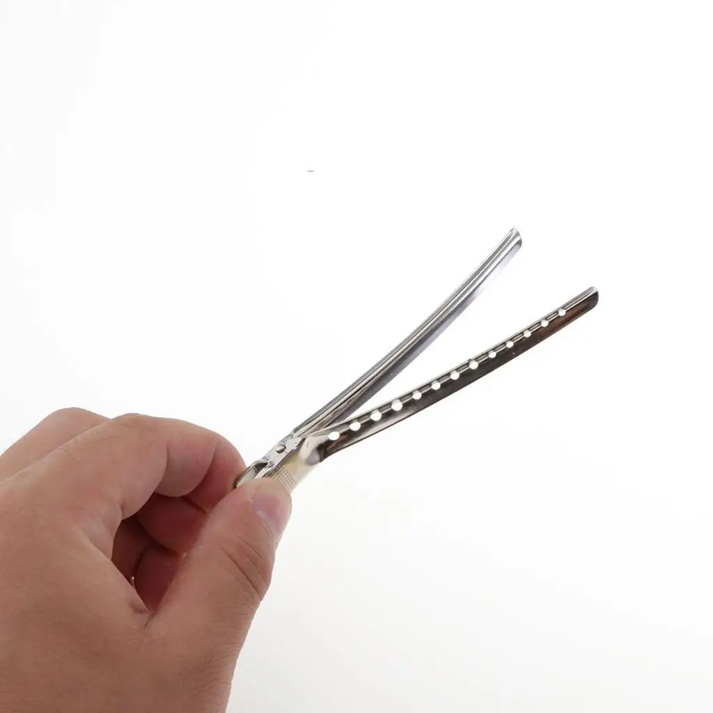Crocodile Hair Styling Clips Alloy Metal Sectioning Clamps Salon Hairdressing Tools for Haircut and Makeup