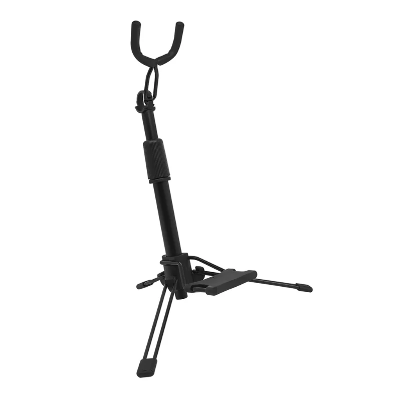 Portable Saxophone Stand Foldable Metal Black Tripod Instrument Stand E56D