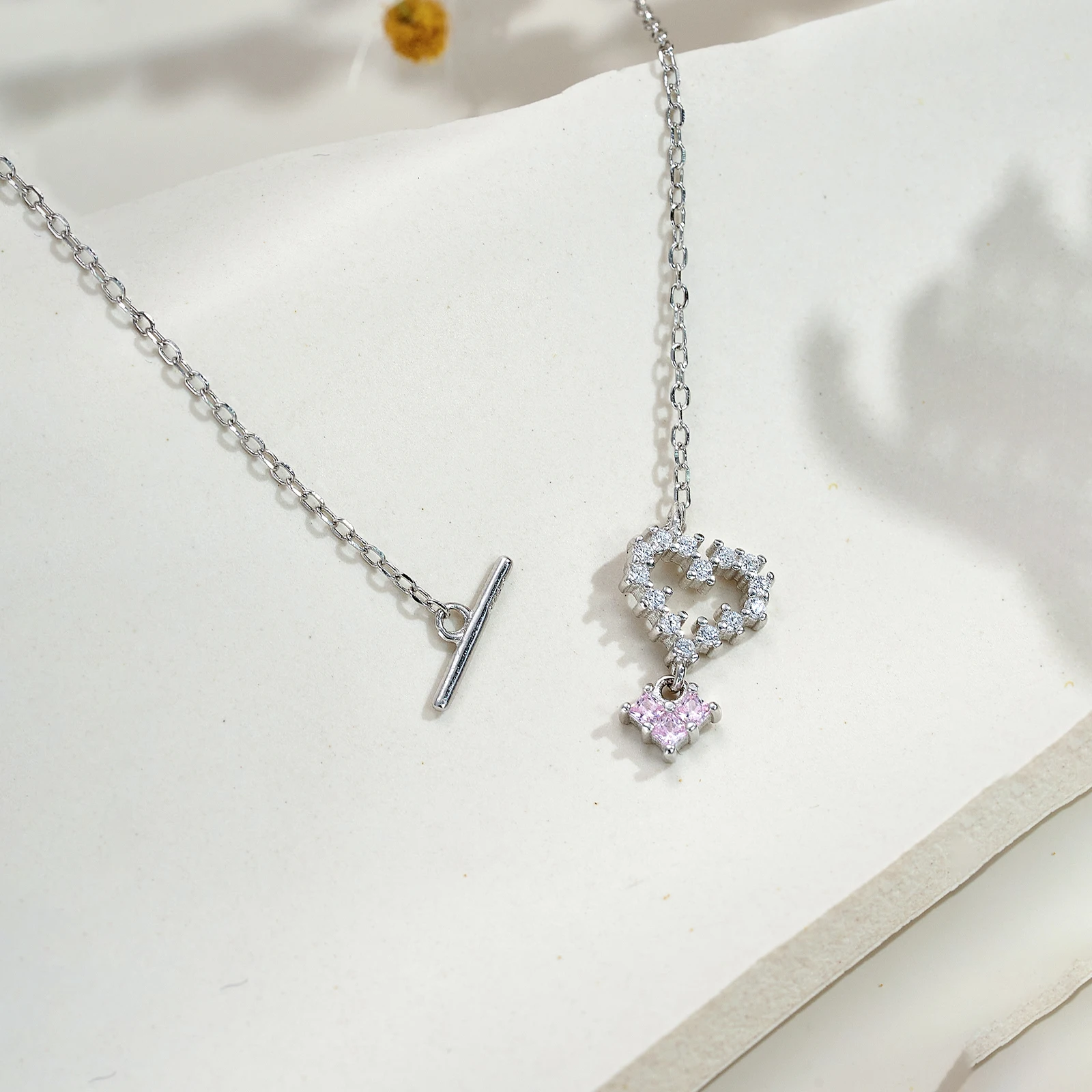 

VEWANT стерлингового серебра 925 пробы сердце полый розовый циркон CZ длинное ожерелье на день Святого Валентина 2025 романтический подарок изысканные нежные роскошные ювелирные изделия