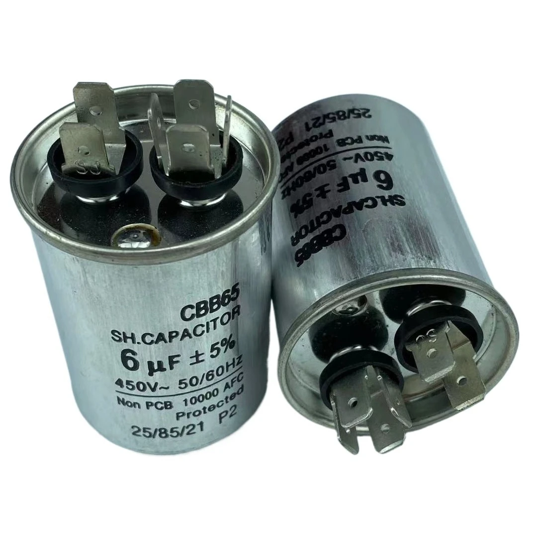 AC Motor Capacitor Air Conditioner Compressor Start Capacitor CBB65 450VAC 20uF 25uF 30uF 35uF 40uF 45uF 50uF 60uF 70uF
