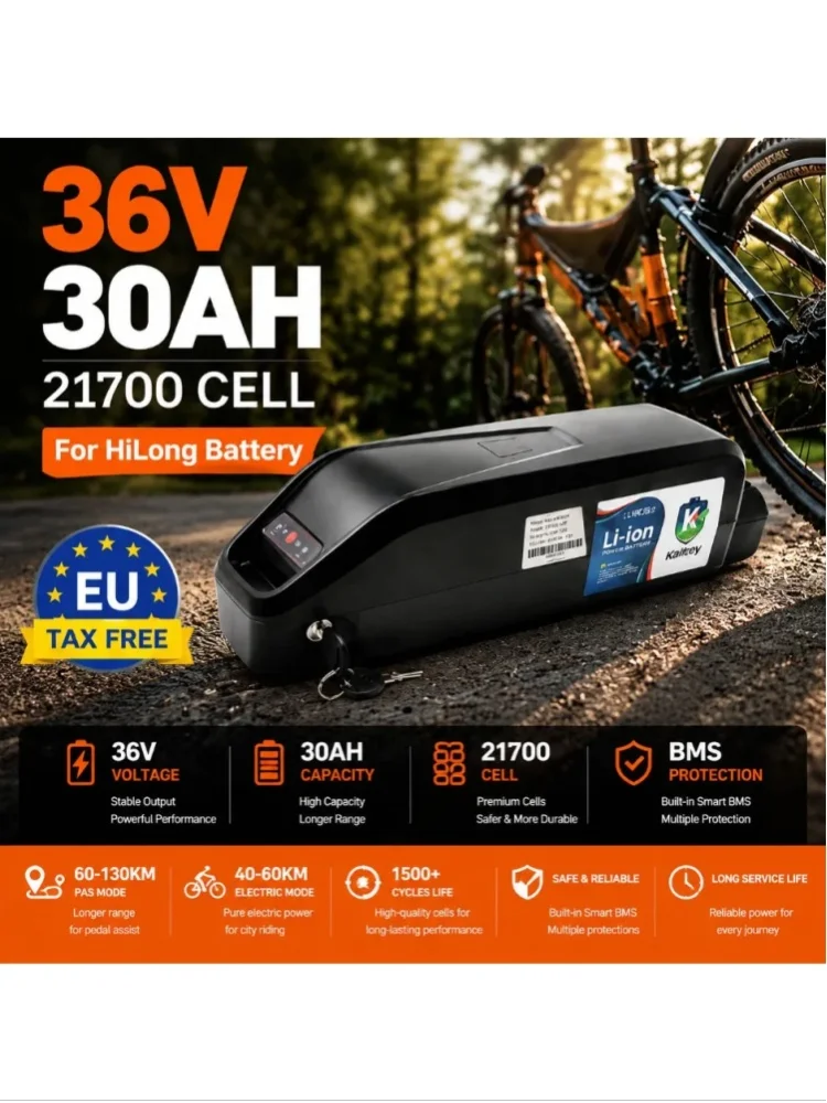 Chamrider Polly Downtube E-Bike-Akku 36V 48V 30AH 21700 Zellen mit integriertem BMS, perfekt für BBS02 BBS03 BBSHD 350-1000W Elektrofahrräder, schneller EU-Versand