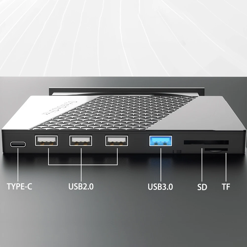 مشغل دي في دي خارجي محمول ، 7 في 1 ، USB ، النوع C ، CD ، دي في دي RW ، محرك الأقراص الضوئية ، ناسخ ، قارئ ، محور USB للنوافذ ، ماك ، كمبيوتر شخصي ، كمبيوتر محمول