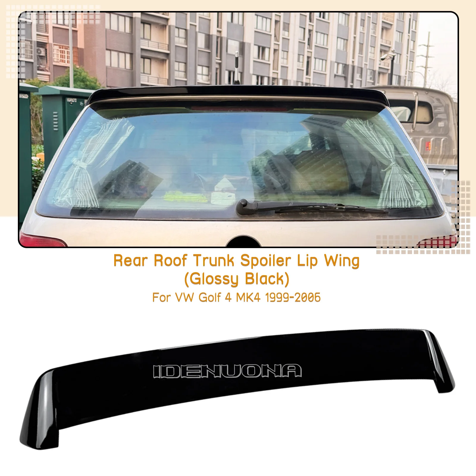 

Задний спойлер на крышу, крышка багажника, губа для Volkswagen VW Golf MK4 1999-2006, стандартная модель