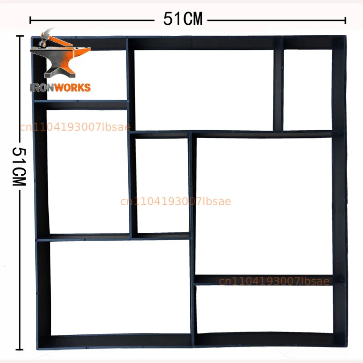 50 cm DIY garden paving plastic mold, square eight grid