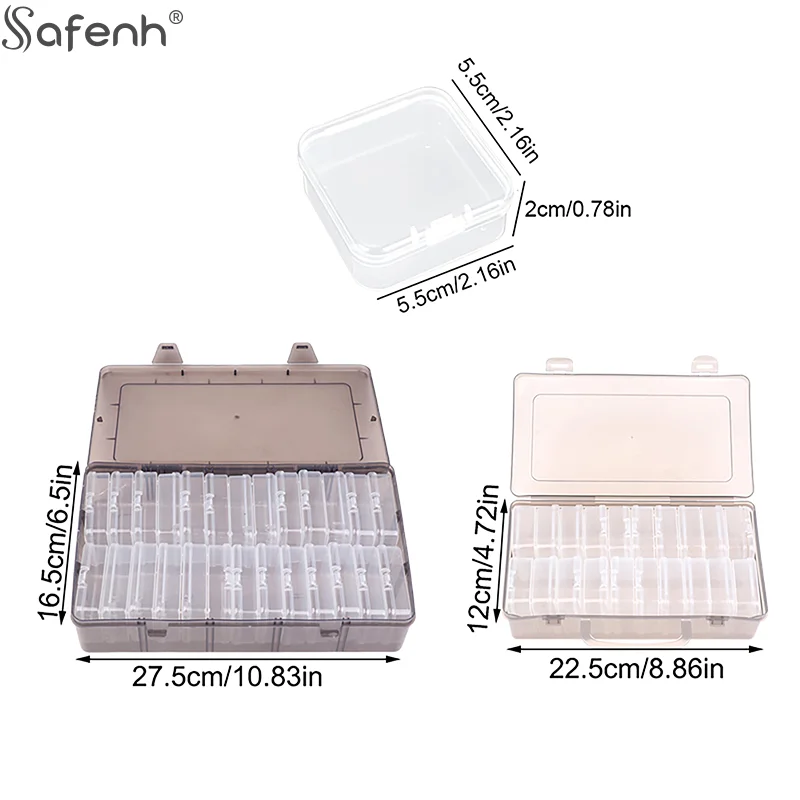 

20/26Pcs /Boxes Transparent Plastic Craft Storage Box Portable Multifunctional Storage Box For Jewelry Beads DIY Art Supplies