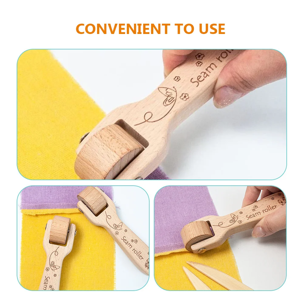 Rolos de costura acolchoados alça ergonômica roda de pressão de costura para papel de parede adesivo ferramenta de alisamento roda de rolamento manual