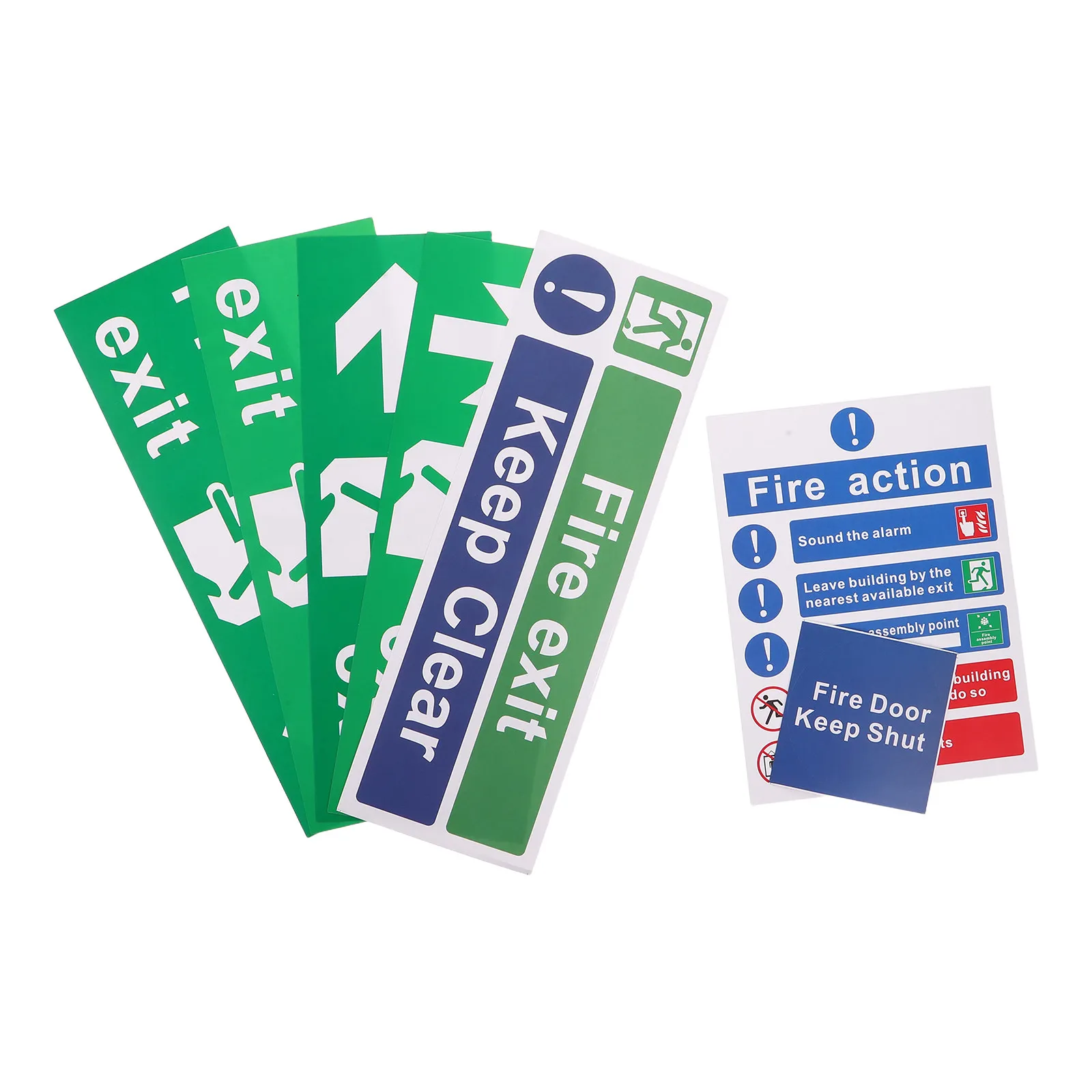 21pcs-fire-exit-public-safety-sign-adhesive-vinyl-emergency-door-warning-sticker-for-office-business-school-hospital-exit-route