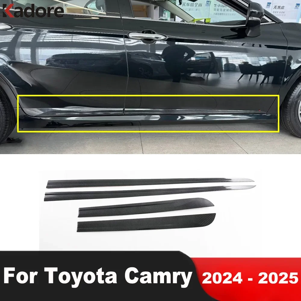 

Side Door Body Trim For Toyota Camry 2024 2025 Carbon Fiber Car Door Line Panel Streamer Molding Garnish Strip Accessories