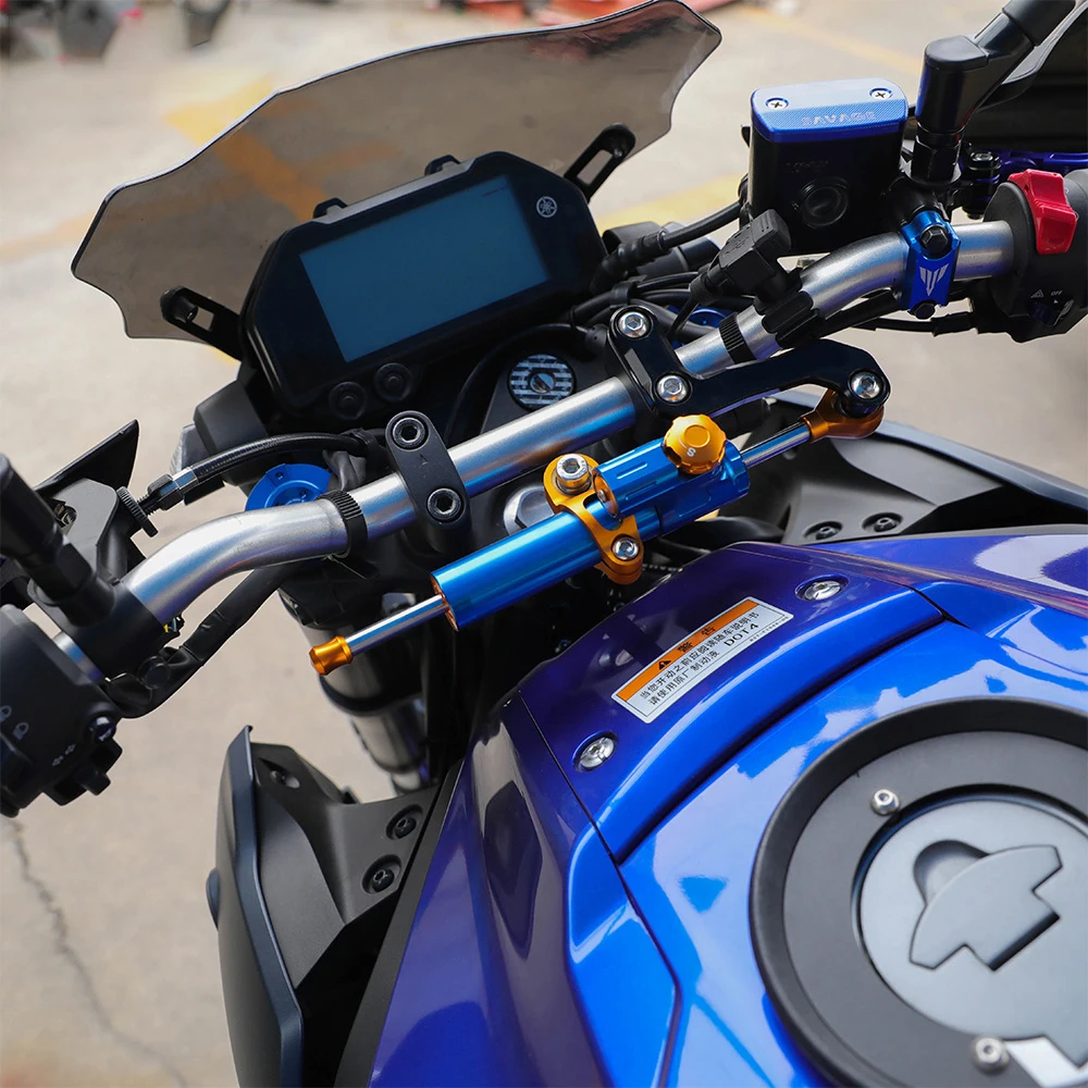 Linear Steering Damper Stabilizer for YAMAHA MT-03 2019-2023 Adjustable Motorcycle Linear Steering Reverse Safety Absorber Kit