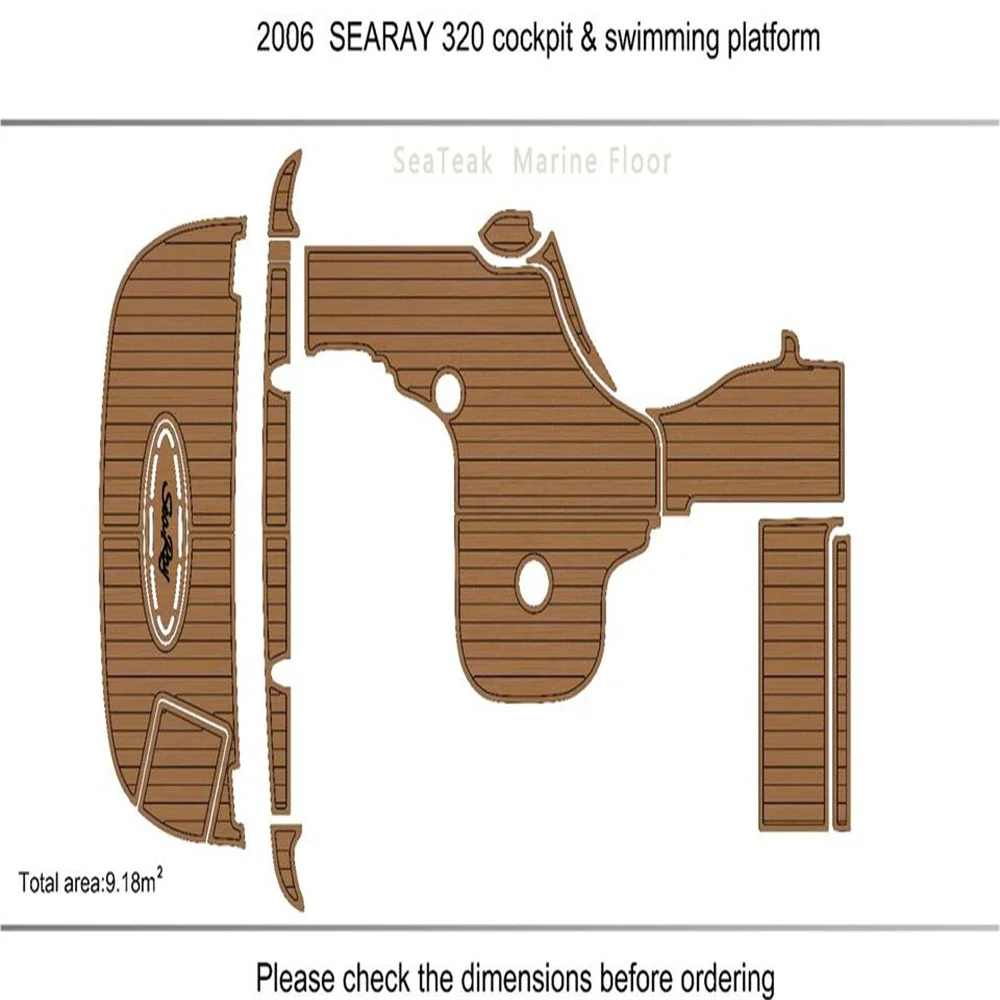 2002-2007 Sea Ray 320 sundancer Cockpit swim platform 1/4