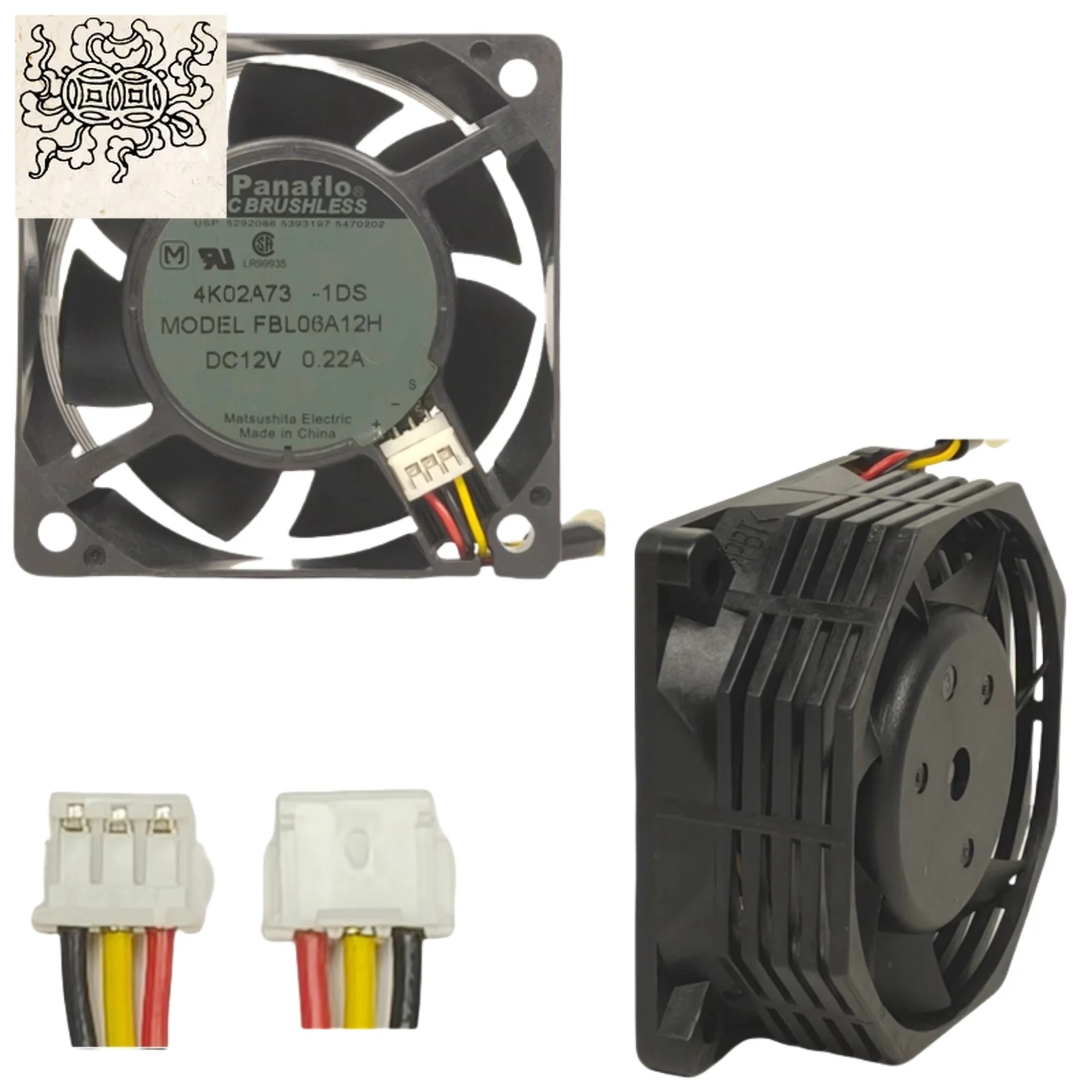 

Jinlingge for Panaflo FBL06A12H 60x60x25mm Brushless DC Fan - Dual Ball Bearing, PWM Control, Mini PC/SFF Case Cooler 12V 0.22A