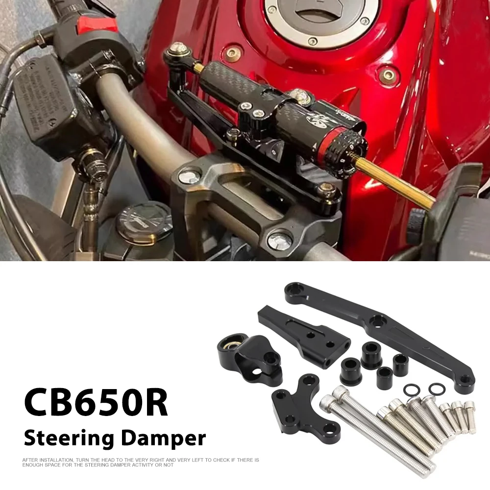 

Steering Damper Kit Motorcycle For Honda CB650R CB 650 R CB650 R 2018-2024 2023 2022 Steering Stabilizer Damper Mounting Bracket