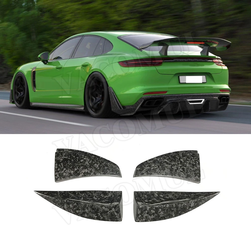 

VACOMUL Dry Carbon Fiber Rear Lip Splitters Spoiler For Porsche Panamera 971 2017 2018 2019 Forged Carbon Bumper Trunk Trim