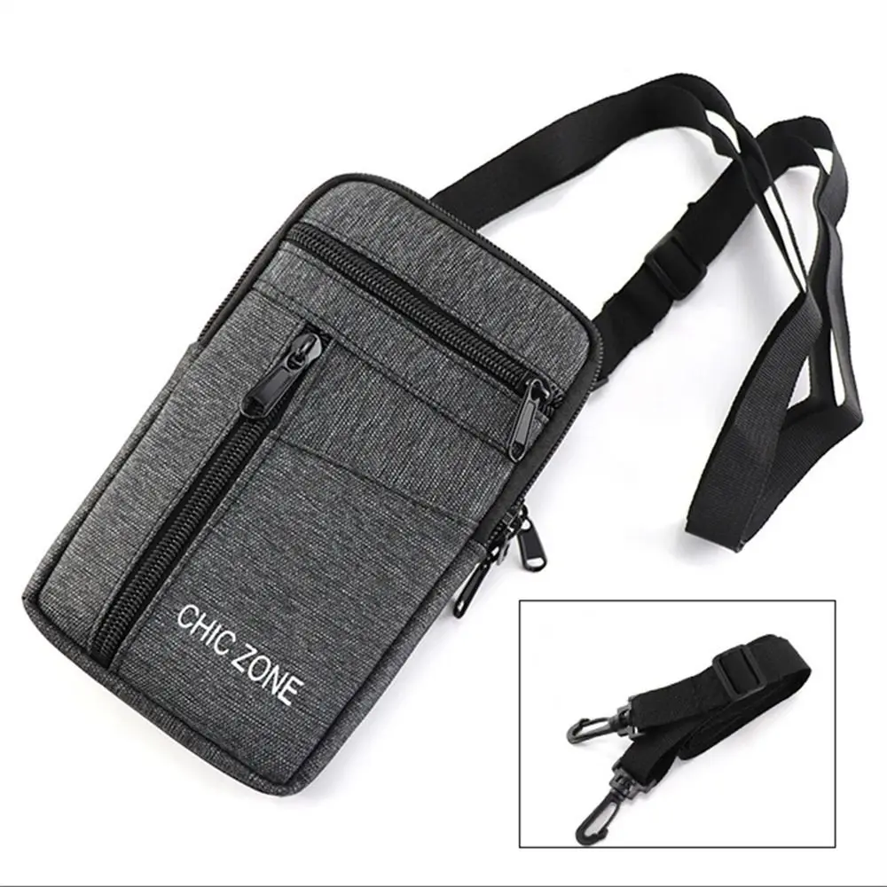 Bolsa de telefone masculina à prova d'água com cinto, bolsa de cintura de telefone de camada dupla, leve, armazenamento de telefone ao ar livre