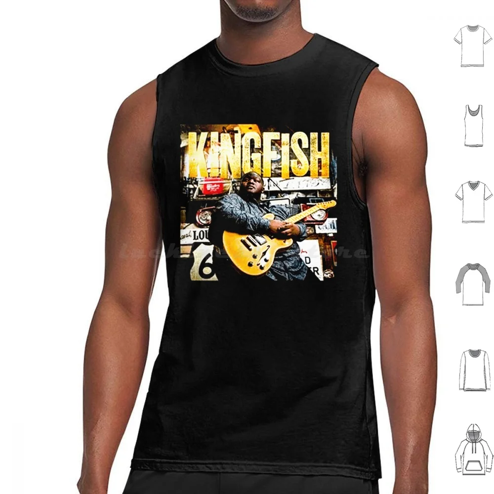 Kingfish Christone Tank Tops Vest Sleeveless Christone Kingfish Ingram Blues 80s Guitar Concert Pop Live Folk Festival 2022