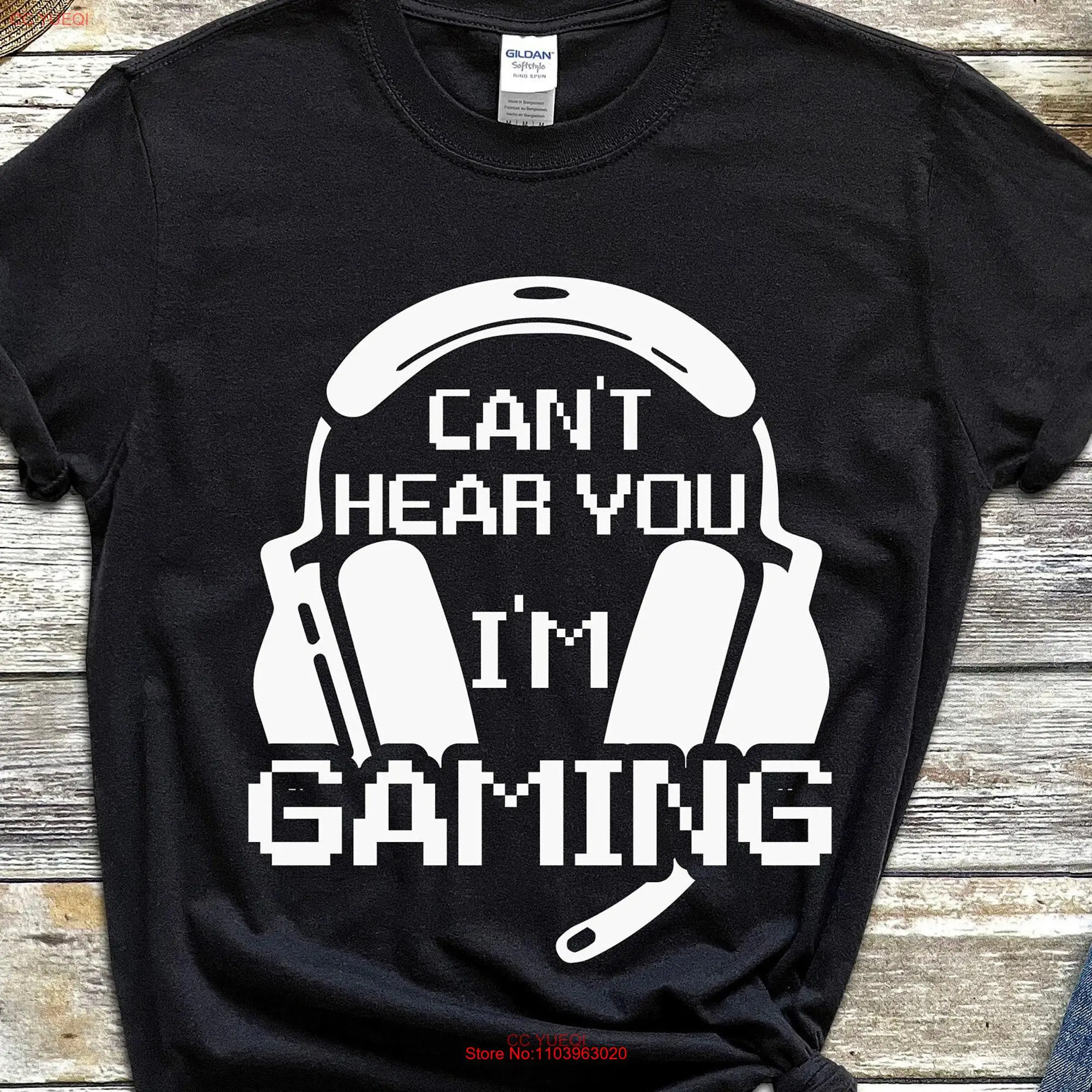Я не могу слышать тебя, я играю, футболка, просто любитель игры для него, видео ПК с длинным или коротким рукавом