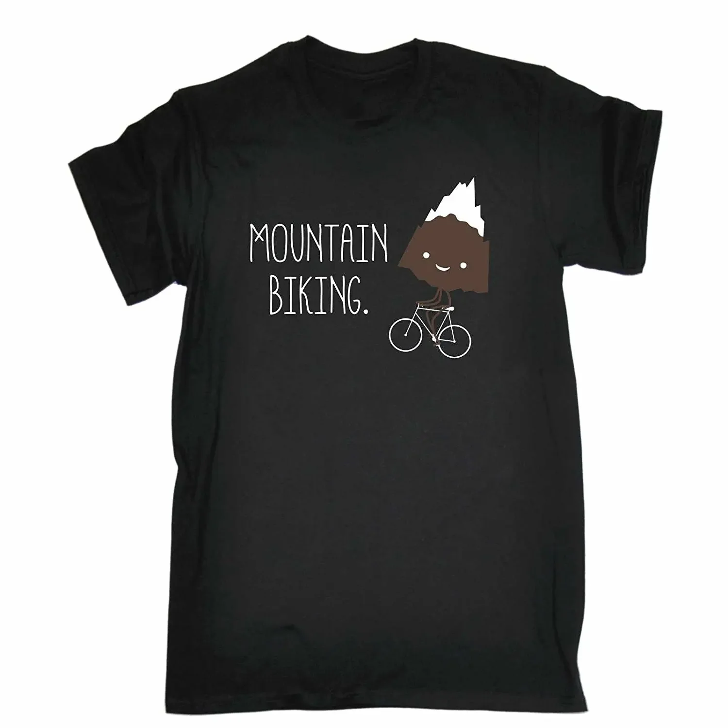 

MOUNTAIN BIKINGER ... SNOW TOPPED MOUNTAIN T-Shirt 100% Cotton O-Neck Short Sleeve Summer Casual Mens T-shirt Streetwear