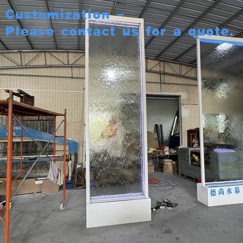 

custom.Ultra High Coated Transparent Stainless Steel Waterwall Fountain Feng Shui Screen Room Divider Foldable Handcrafted Durab