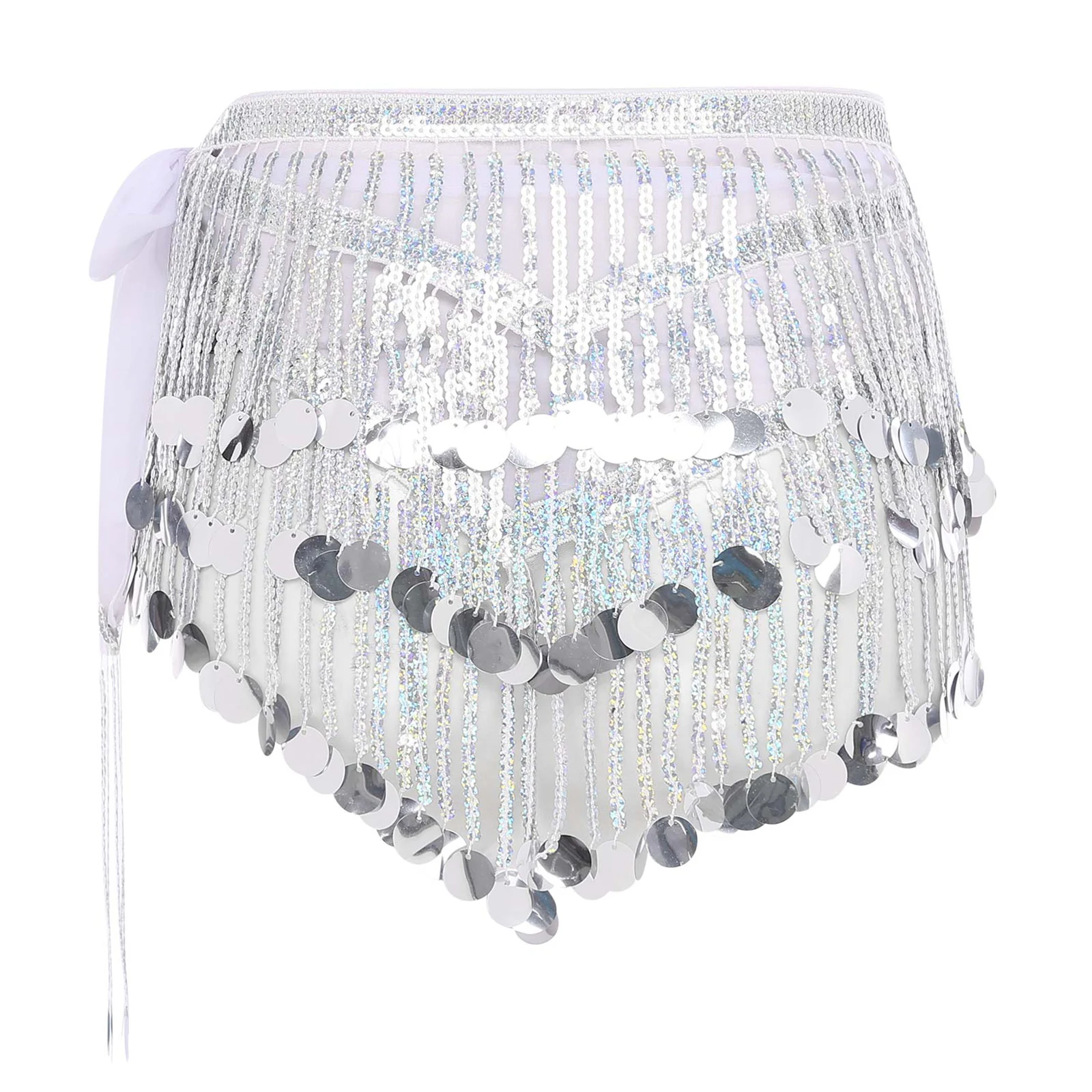 إمرأة غير النظامية هيم الجانب الدانتيل متابعة تنّورة ملفوفة الرقص الشرقي وشاح الورك سباركلي الترتر شرابة الخصر سلسلة الهذيان ملابس رقص البطن