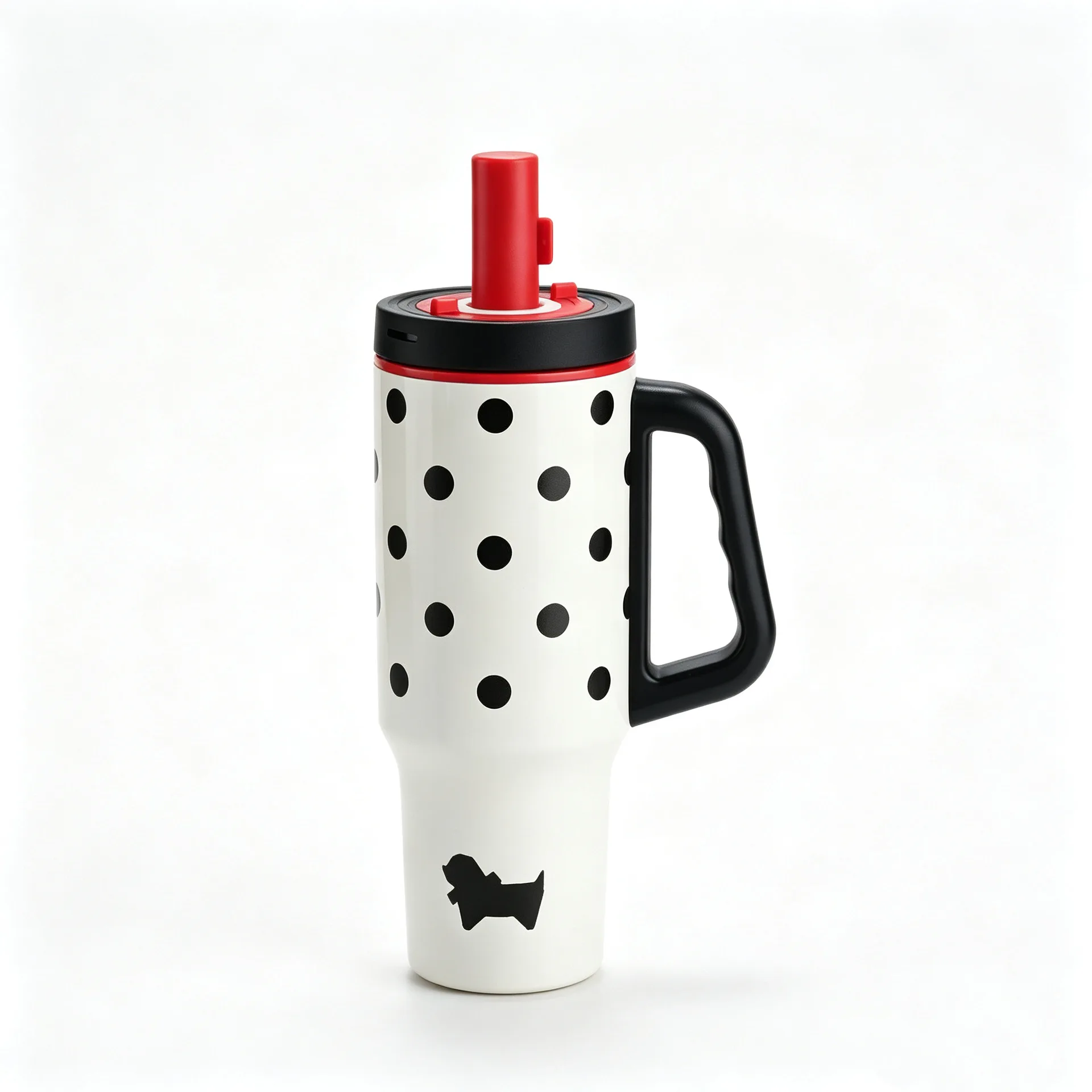 Polka Dot Quick Open Ice Cup Big Mac Large Capacity Water Cup Thermos Cup Portable Car