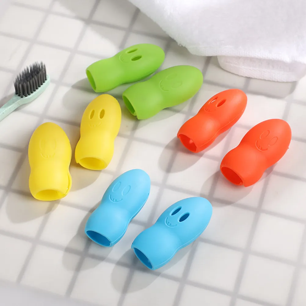 

20Pcs Silicone Toothbrush Head Covers Cute Cartoon Design Portable Travel Toothbrush Cap for Camping Hiking Business Trips Dust